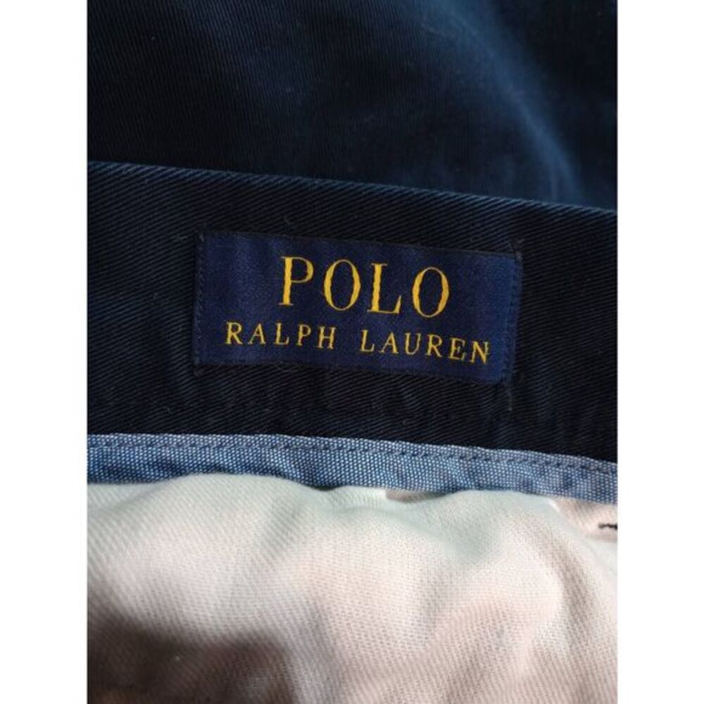 Polo Ralph Lauren Mens Navy Blue Classic Fit Pleated 9 Inch Chino Shorts Size 35 - Picture 3 of 6